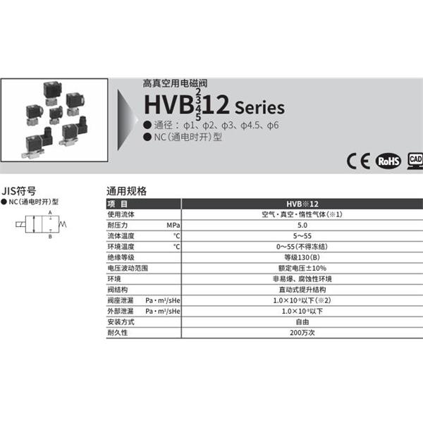 CKD喜开理先导式2通电磁阀HVB112-8R-5-DC24V