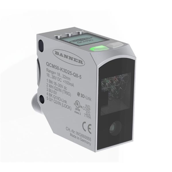 BANNER邦纳美国QCM50 系列颜色传感器 QCM50-K3D25-Q8-5