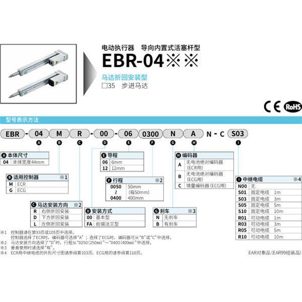 CKD喜开理电动执行器导向内置式活塞杆型EBR-04MD-00-120050NAN