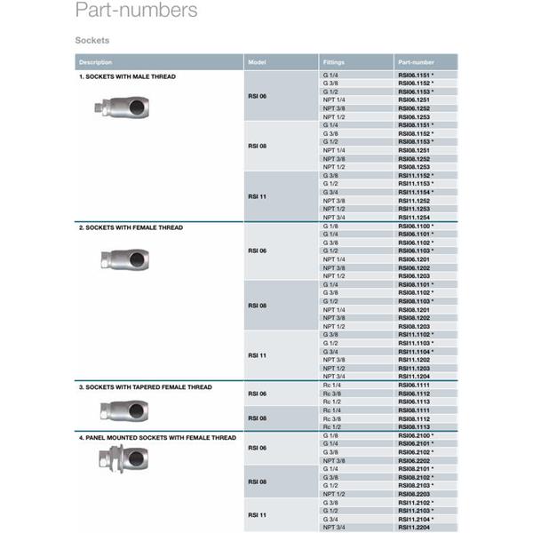 瑞士STAUBLI史陶比尔面板安装式内螺纹接头RSI06.2202
