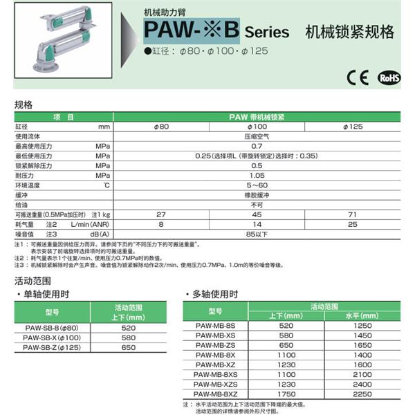 CKD喜开理机械助力臂PAW-M-8S-U