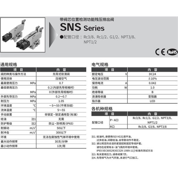 CKD喜开理排出阀SNS-2-15N-MBNMS-3