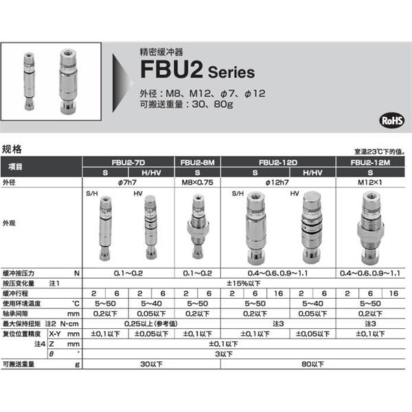 CKD喜开理精密缓冲器FBU2-12D-H-10-16-TB-HB