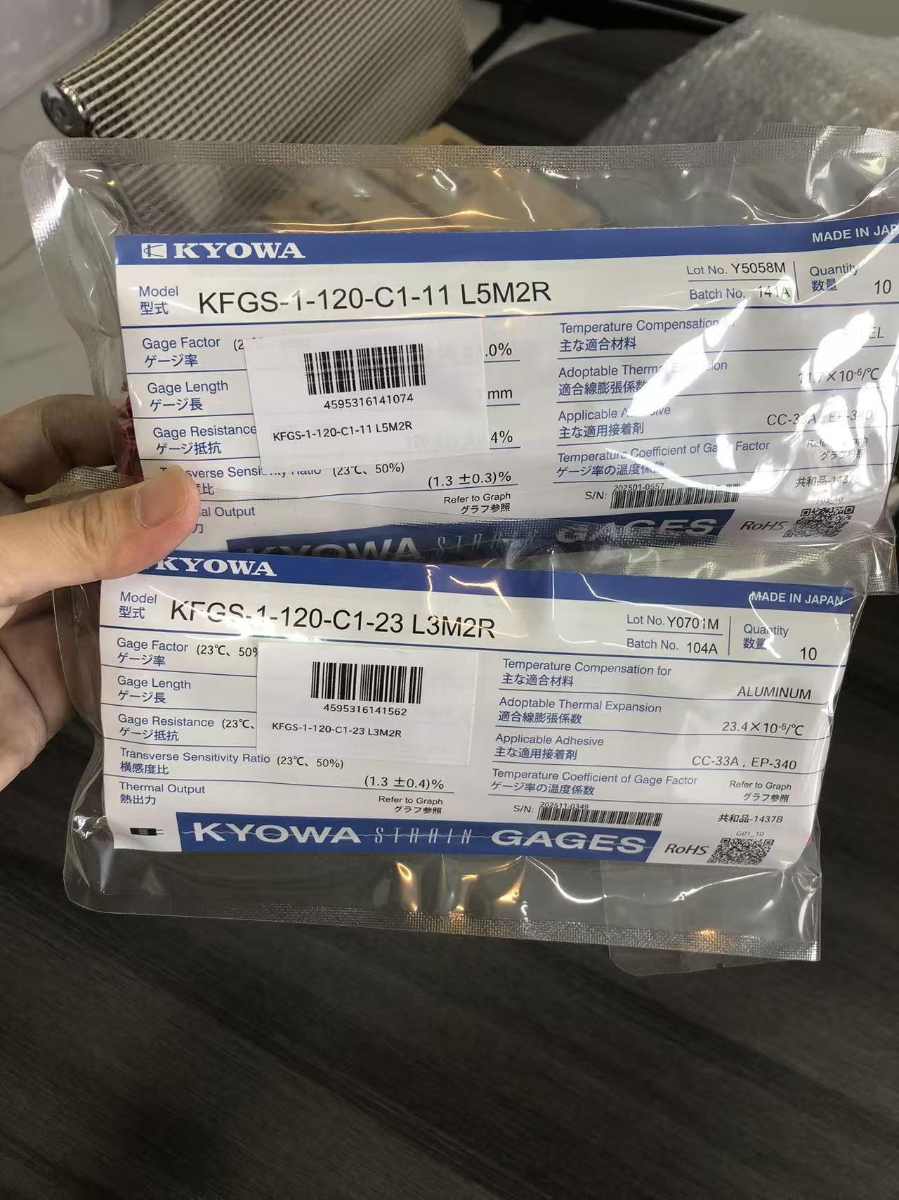 日本KYOWA共和KFGS通用箔式应变片KFGS-10-120-D16-11 L15C2R
